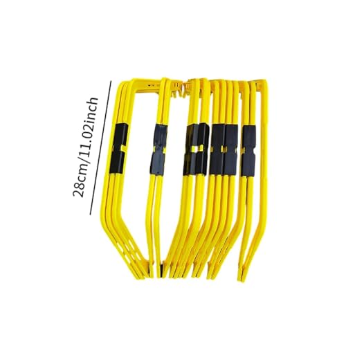 predolo Agility Ladder Soccer Agility Ladder Football Speed Ladder Footwork Ladder Foldable Quick Setup PP Suitable for Field Cardio Exercise Sports, Yellow