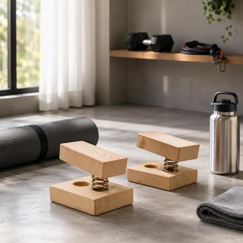 Press-up Stands Wooden Pushexercise Riser Angled Support Parallette Supports