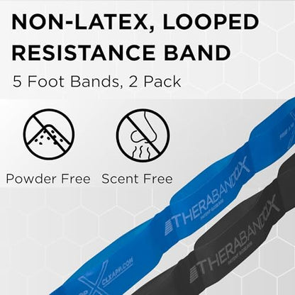THERABAND CLX Resistance Band with Loops, Fitness Band for Home Exercise and Workouts