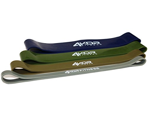 Resistance Loop Band Set, Perfect for Crossfit, Yoga, Physical Therapy, and Booty Building - color: 4 Extra Thick Bands