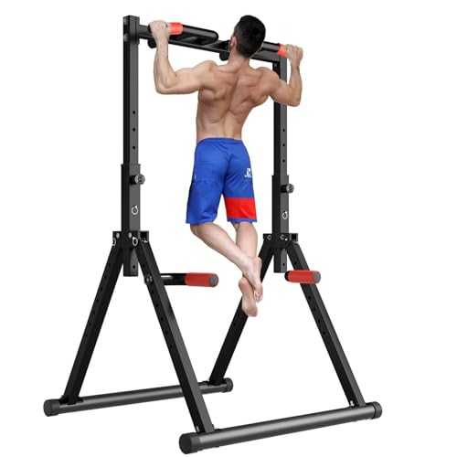 DOBESTS Power Tower Pull Up Bar Free Standing, Adjustable Foldable Pull Up Station, Home Gym Strength Training Equipment 700LBS - color: Black Style 1 - Multifunction Bar