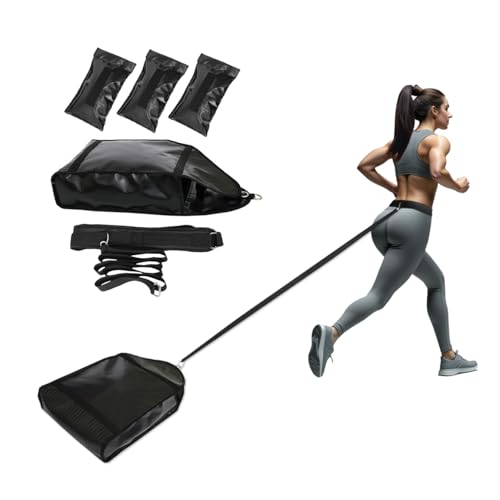 Running Weight Bag Speed Training Sandbag Adjustable Weight Sled Running Training Used for Speed Training for Sprinters with 3 Weight Sandbags