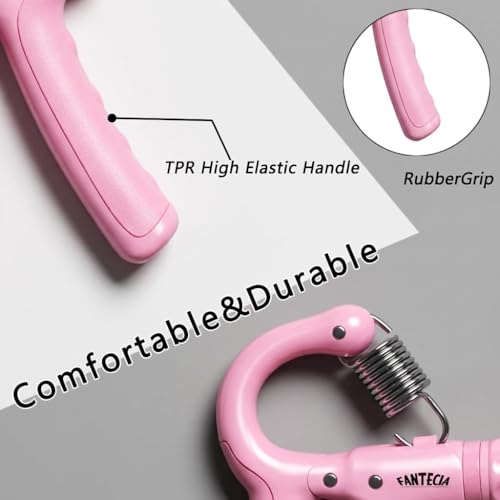 Hand Grip Strengthener for Kids and Youth, Adjustable Resistance Hand Gripper 11-45Lbs, Hand Grips for Strength Training, Stress Relief Grip - color: Pink-2 pack