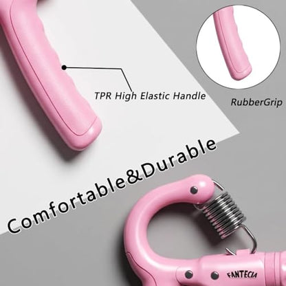 Hand Grip Strengthener for Kids and Youth, Adjustable Resistance Hand Gripper 11-45Lbs, Hand Grips for Strength Training, Stress Relief Grip - color: Pink-2 pack