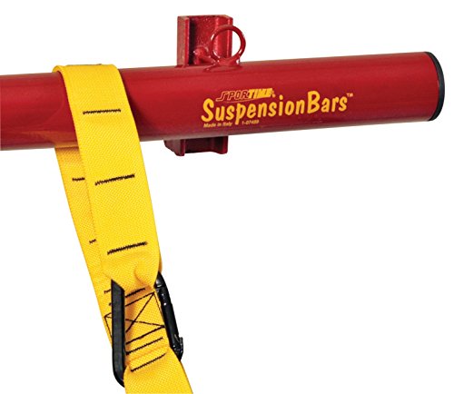 Sportime SuspensionBar, 4 Feet, 660 Pound Weight Capacity, Red