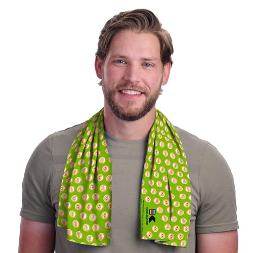 Dual Purpose Cooling Towel – UPF 30 Sun Protection, Chemical-Free Evaporative Cooling for Hot Weather, Sports, Workouts & Outdoor Activities - color: Happy/Smiles
