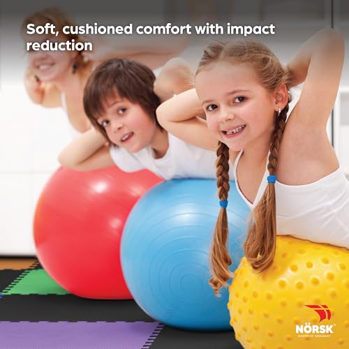 Dual-Sided Reversible 1/2" Foam Exercise Mats for Home Gym - Interlocking EVA Foam Tiles