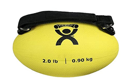 CanDo Handy Grip Weighted Ball for Weight Training and Exercise Ergonomic Non-Slip Hand Weight, 2lb Yellow - size: 2 Pound