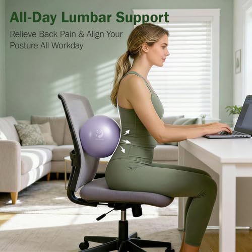 Slim Panda Pilates Ball, 9 Inch Small Exercise Ball, Anti Burst Mini Yoga Ball for Stability, Workout, Barre, Core Strength, Physical Therapy, Balance, Stretching