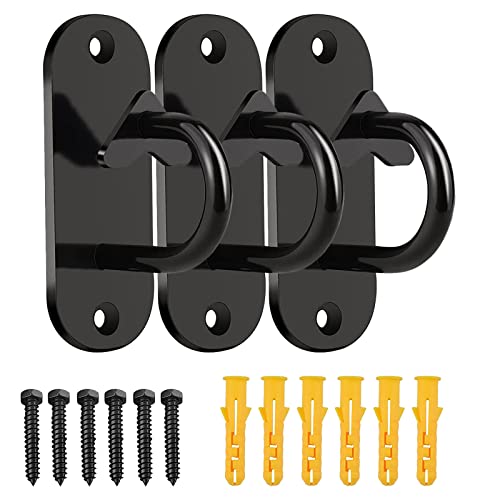 Resistance Band Wall Anchors, Space Saving Wall Mount Clips, Wall Mount Workout Anchors for Resistance Bands, for Strength Training, Fitness, and Physical Therapy Exercise
