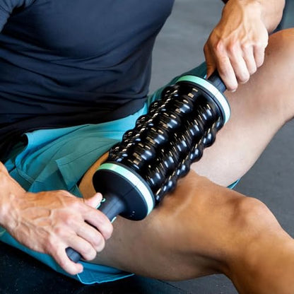 Chirp RPM Rolling Percussive Massager – Deep Tissue Muscle Massager and Back Roller with Hands-Free Base, Rechargeable Leg Massager Roller, 5-Speed Massage Roller Stick for Legs, Foot & Calf Massager - style: RPM