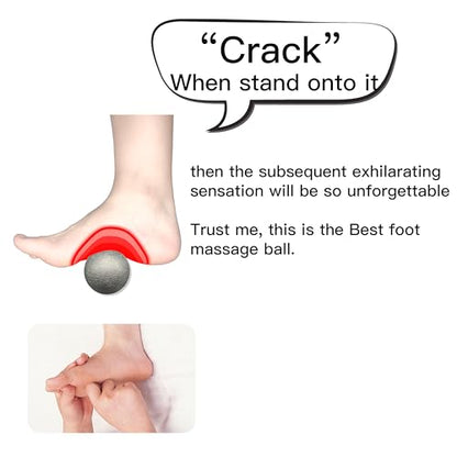 Plantar Fasciitis Relief Massage Ball – Lacrosse Ball, Foot Massage Roller & Myofascial Release Ball for Foot Pain, Trigger Point Therapy, Hard Ball for Deep Tissue & Fascia Massage