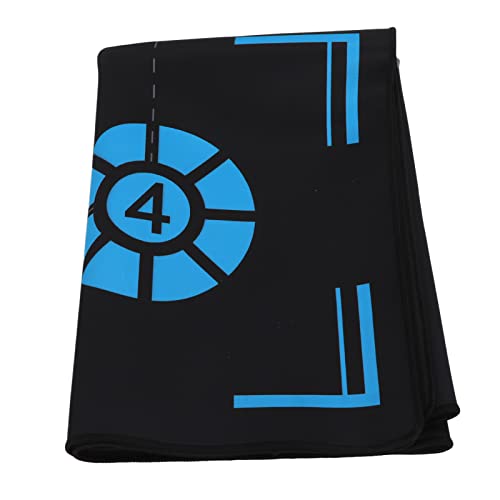 Estink Rubber Basketball Training Mat Black 2mm Footstep Dribbling Practice Mat 67 X 92cm with Point Markers Foldable Non Slip for Kids Under Training