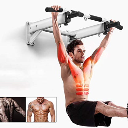 Wall Mounted Pull up Bar Multi-Grip Chin-up Station Home Gym Exercise Workout Equipment Strength Training Fitness Equipment Supports 600lbs (Size : Pull up bar B) - size: Pull up bar B