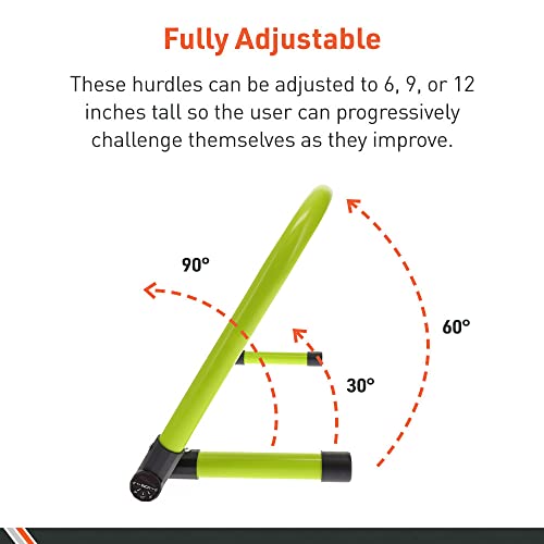 Body Sport Adjustable Athletic Speed Training Hurdles, Jumping & Speed Training Fitness Equipment, Hurdles for Track & Field, Basketball, Soccer & More