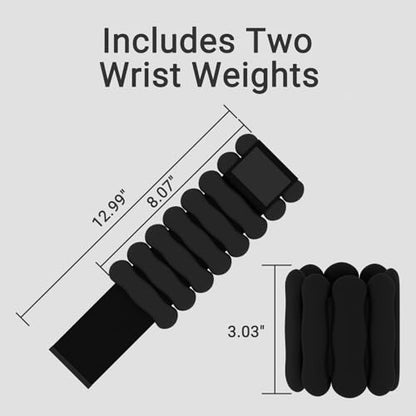 Ankle and Wrist Weights for Women & Men, Adjustable Arm & Leg Weights Set of 2 (1 lb/2 lb Each) Soft Silicone Weighted Bands Weighted Bracelet for Pilates Yoga Dance Walking Running Swimming Water Pool Home Gym Fitness Workout Jogging Gymnastics Aerobics