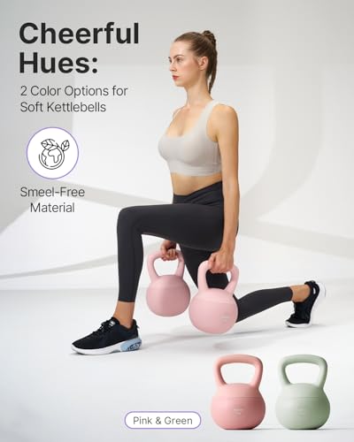 YOTTOY Soft Kettlebell,Kettlebell Anti-Slip Grip Weight for Home Workouts, Kettlebells Set Strength and Safety Guaranteed