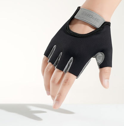 Women's Workout-Gloves Fingerless-Breathable-Mesh-Gloves with Non-Slip Grip for Cycling Gym Fitness