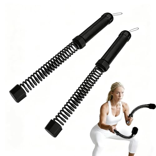 Ropeless Battle Ropes, Battle Ropes for Home Gym, Quiet Portable Outdoor Workout Equipment with Soft-Grip Handles, Heavy Duty Tangle-Free a para Ejercicios for Full Body Cardio HIIT Training