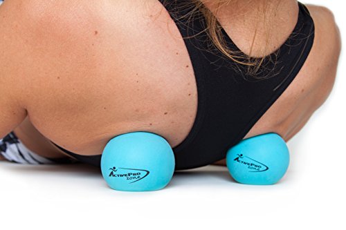 Therapy Massage Ball - Instant Muscle Pain Relief. Proven Effective for Myofascial Release, Deep Tissue Pressure, Yoga & Trigger Point Treatments. Set - 2 Extra Firm Balls W/Mesh Bag.