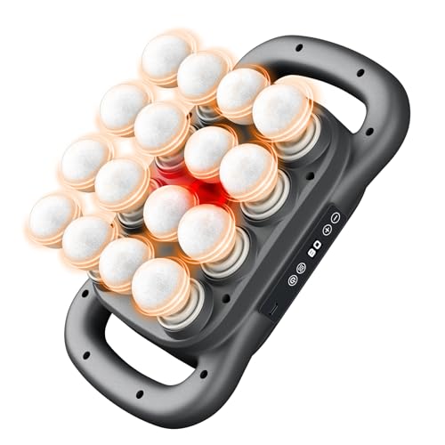 Massage Gun Deep Tissue with 16 Heads, 9 Modes & 9 Levels – Full Body Muscle Massager for Fascia, Electric Percussion Massager Gun for Muscles(Grey)
