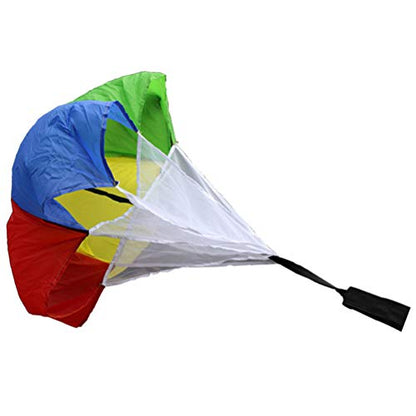 Multicolor Resistance Parachute - 43 inch Running Drag Chute with Adjustable Waist Strap for Kids Youth Power Speed Training