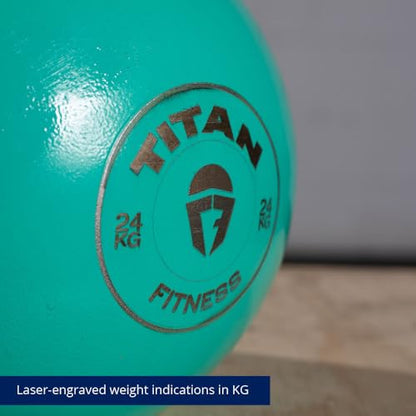 Titan Fitness Competition Kettlebell, Single Piece Casting, KG Markings, Full Body Workout - size: 53.0 Pounds