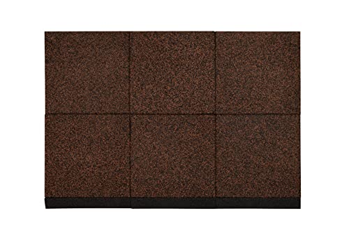 Elevate Rubber Playground Tiles - 1" Thick High Density Interlocking Shock Absorbent Safety Tile for Playgrounds, and Exercise Equipment - 20" X 20" (1 Tile - 2.7 Sq. Ft. - Brown)