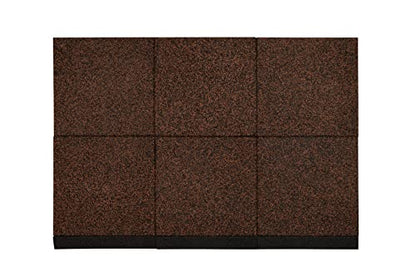 Elevate Rubber Playground Tiles - 1" Thick High Density Interlocking Shock Absorbent Safety Tile for Playgrounds, and Exercise Equipment - 20" X 20" (1 Tile - 2.7 Sq. Ft. - Brown)