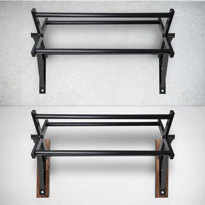 Wall Mounted Pull Up Bar Chin Up bar Multifunctional Dip Station for Indoor Home Gym Workout, Power Tower Set Training Equipment Fitness Dip Stand Supports to 440 Lbs