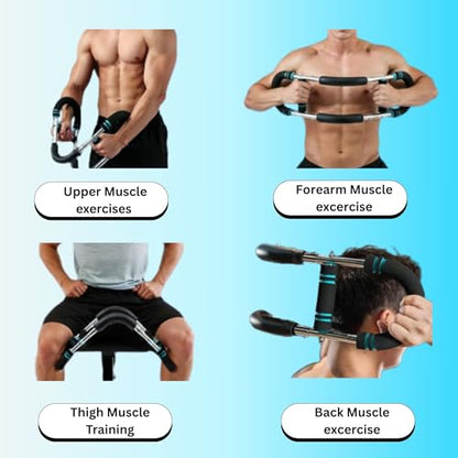 DEFY Adjustable Arm Twister Trainer (30-110 Lbs) with 4 Steel Springs & 3 Resistance Levels – Portable Chest Expander for Biceps, Shoulders, and Upper Body Fitness