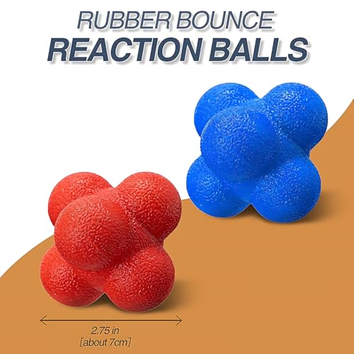 Hexagonal Reaction Ball High-Density Rubber Foam Bounce for Agility Reflex and Coordination Training