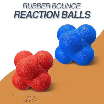 Hexagonal Reaction Ball High-Density Rubber Foam Bounce for Agility Reflex and Coordination Training