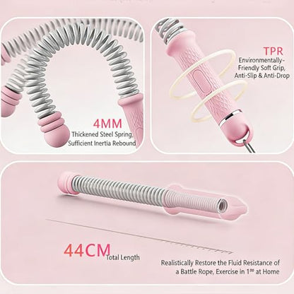 Set of 2 Ergonomic Exercise Ropes for Full Body Conditioning and Strength Training Ideal for Home Gym Transportable Denial Rope Battle Rope