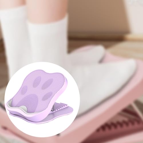 Calf Stretching Board Calf Stretcher Anti Slip Foldable Standing Leg Stretching Adjustable Fitness Board for Heel Hamstring, Pink(Violet)