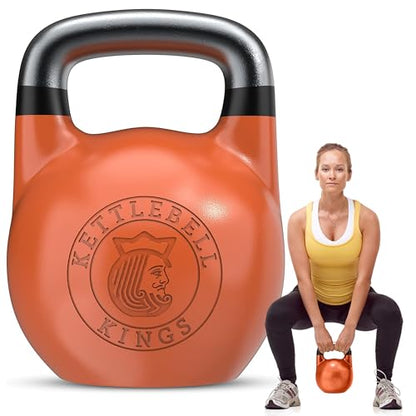 Kettlebell Kings Competition Kettlebells Weight - 33mm handle - 30 KG - Hand weights Workout Gym Equipment and Strength training sets for Women and Men - Weights set for Home Gym