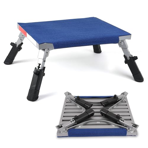 PR1ME Safety RV Steps, 19" x 14.5" Extra Large RV Step Stool with Glow, Camper Step Stool, Non-Slip Folding Step Stool and Ladder for RV, with 100% Polyester Step Rug RV Stair Cover, Up to 600lbs - size: Extra Large Size with Step Rug