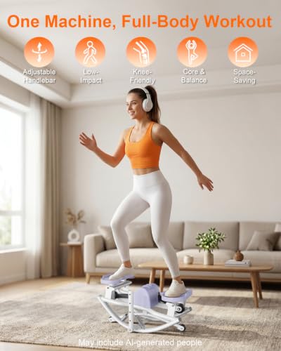 Rock Stepper for Exercise at Home, Rocking Stepper Side to Side - color: Purple