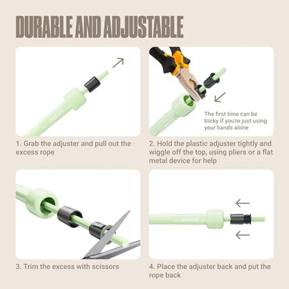 SPORTBIT Adjustable Jump Rope for Fitness and Exercise - color: Green