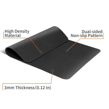 Double-Sided Rubber Non Slip Mat for Elliptical Machine, 24"x17" Anti Slip Mat for Vibration Plate & Stepper, Odorless & Durable - size: 23.6"L × 17"W x 0.12"Th