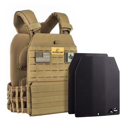 Amstaff Tactical Weighted Vest - Adjustable Weight Vests - Versatile Wearable Vest for Fitness Workouts, Strength and Endurance Training, Running - color: Green, style: 30 LB
