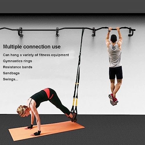 Wall-Mounted Pull Up Bar Home Gym, 660lbs Capacity Heavy Duty Chin Up Bar Upper Body Workout Bar for Strength Training Equipment, Fitness Exercise Frame for Indoor Outdoor Use
