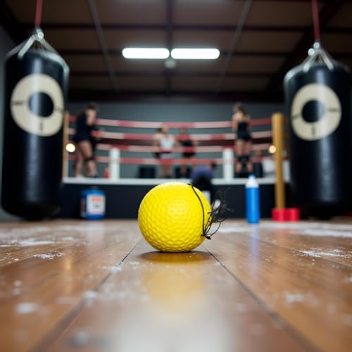Boxing Ball Equipment - Boxing Training Ball, Boxer Reflex Ball, Boxing Reflex Ball Headband Set, Beginners Friendly Reflex Ball Headband, Boxing Trainer Boxing Gym Equipment Other Sports - color: Yellow