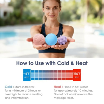 Silicone Massage Ball Set for Yoga and Myofascial Release - style: Silicone Massage Ball Set for yoga