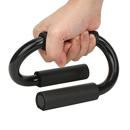 S Shape Push Up Bar Bracket, Foam Exercise Training, 2 Pieces, Black - Adjustable Position, Lightweight and Sturdy, Indoor Fitness for Men and Women