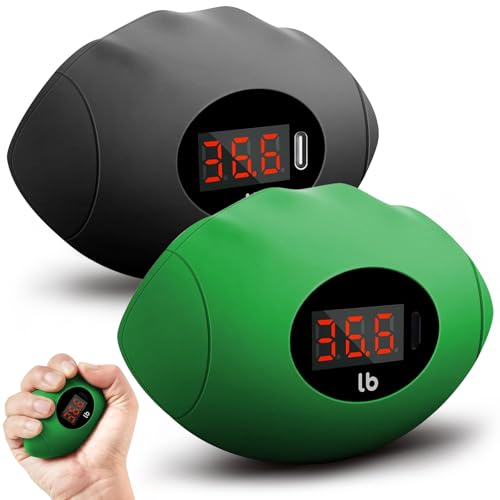 Hand Grip Strengthener, Rechargeable Digital Grip Strength Trainer with LCD Display Up to 220lbs/100kg, Silicone Hand Exercise Ball for Forearm Finger Training & Stress Relief, for Adults and Kids - color: Black&Green
