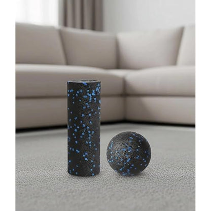 Mini Foam Roller and Massage Ball Set, 6-Inch Small Foam Roller & 3.2-Inch Ball for Travel, Back, Legs, and Muscle Recovery