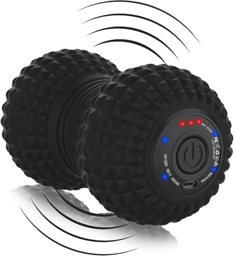 ZeenKind Vibrating Peanut Massage Ball Plantar Fasciitis Muscle Pain Relief - color: Peanut Ball-stronger Vibration