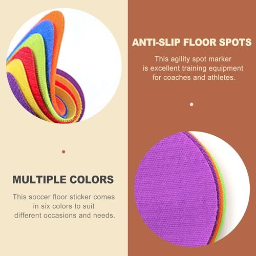 30 Pack Poly Spots Markers 4 Inch Non Slip Rubber Floor Dots for Classroom Gym Agility Training Carpet Spot Markers for Kids Students Sitting Teaching Aids Sports Equipment