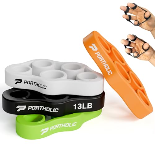 4 Pack Hand Exerciser Grip Strengthener, Finger Stretcher Hand Grip Resistance Bands Hand Strengthener Hand Strengthening Forearm Exerciser for Arthritis